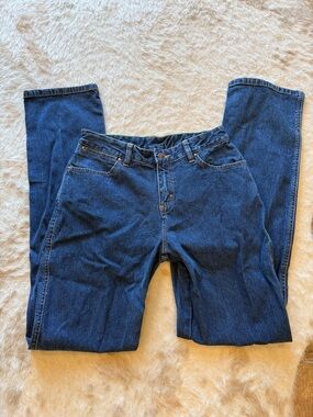 Wrangler Dark Blue Denim Jeans with Brass Button